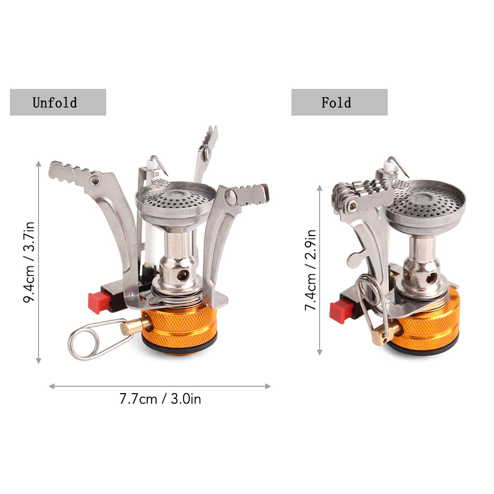 Bếp gas cắm trại với Bộ chuyển đổi ống kính phẳng và Bộ chuyển đổi nạp lại siêu nhẹ