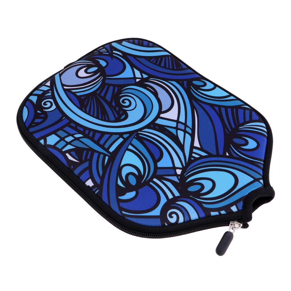 2 Pieces Durable Waterproof Pickleball Paddle Cover Neoprene Case Carrier Bag Zipper Pouch Holder Racket Protector Accessories