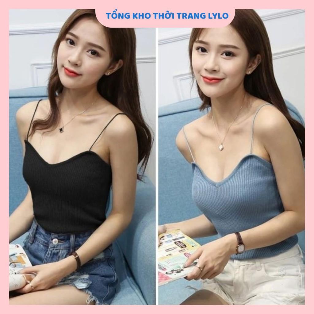 Áo len 2 dây sợi bún hàng Quảng Châu form chuẩn