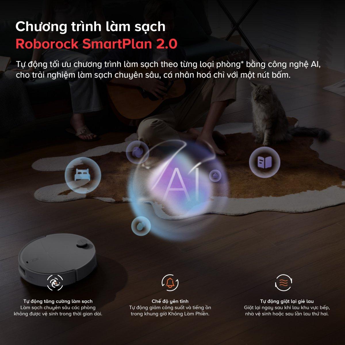 Robot Hút Bụi Lau Nhà Roborock QRevo EdgeT Lực Hút 18.500 Pa - Hàng Chính Hãng