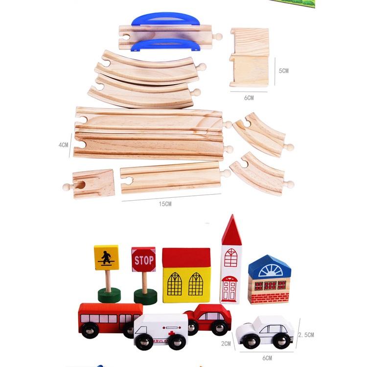Đồ Chơi Lắp Ráp Mô Hình Giao Thông Thành Phố Bằng Gỗ Giúp Bé Phát Triển Tư Duy