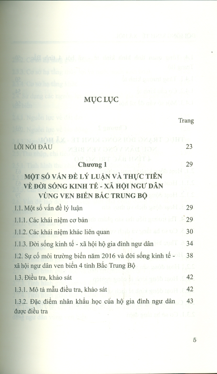 Đời Sống Kinh Tế - Xã Hội Ngư Dân Vùng Ven Biển Bắc Trung Bộ (Sách Chuyên Khảo)