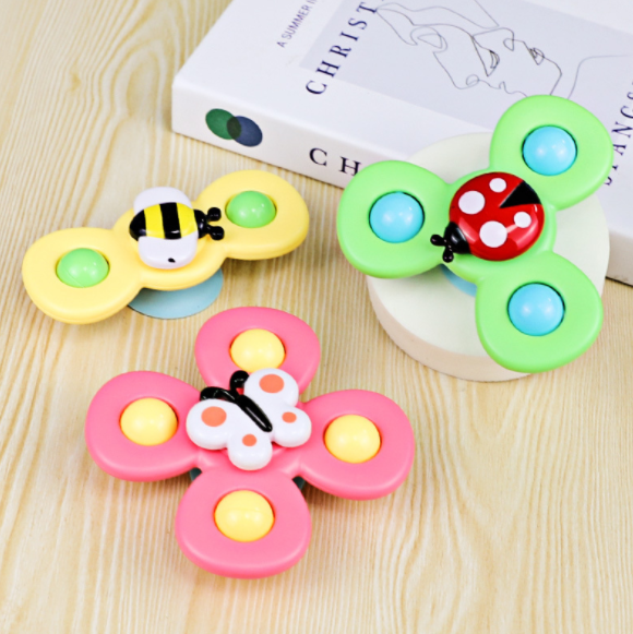 Bộ 3 Con Quay Spinner Đồ Chơi Trong Nhà Chong Chóng Gắn Tưởng Có Tiếng Lục Lạc - Mẫu Dày Đẹp