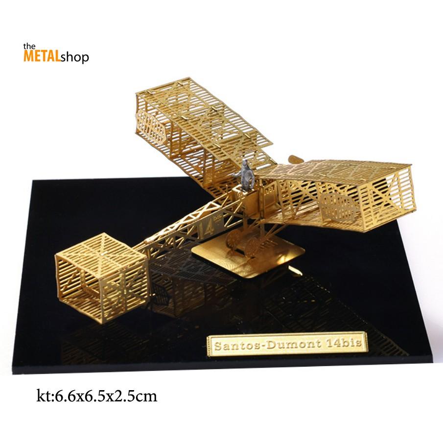 Mô hình lắp ghép 3d kim loại các mẫu máy bay cổ(gold)