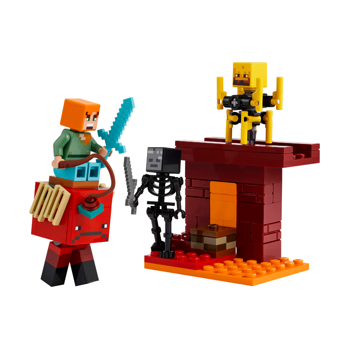 LEGO MINECRAFT 21266 Đồ Chơi Lắp Ráp Trận Chiến Dung Nham Địa Ngục Nether (99 chi tiết)