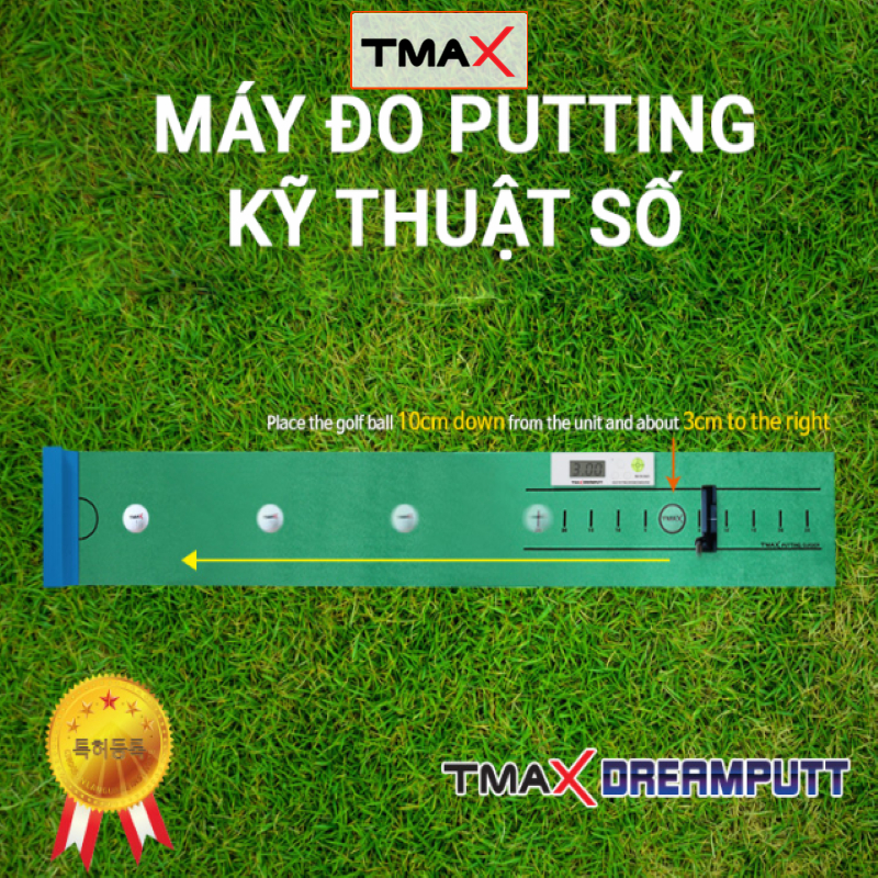 Máy Đo Khoảng Cách và thảm tập Putting TMAX DREAMPUTT SET. Hỗ Trợ Luyện Tập Putting Và Phân Tích Green Hiệu Quả.