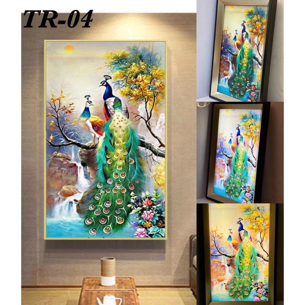 Tranh đèn led 5D treo tường 03 chế độ ánh sáng sử dụng trang trí nội thất