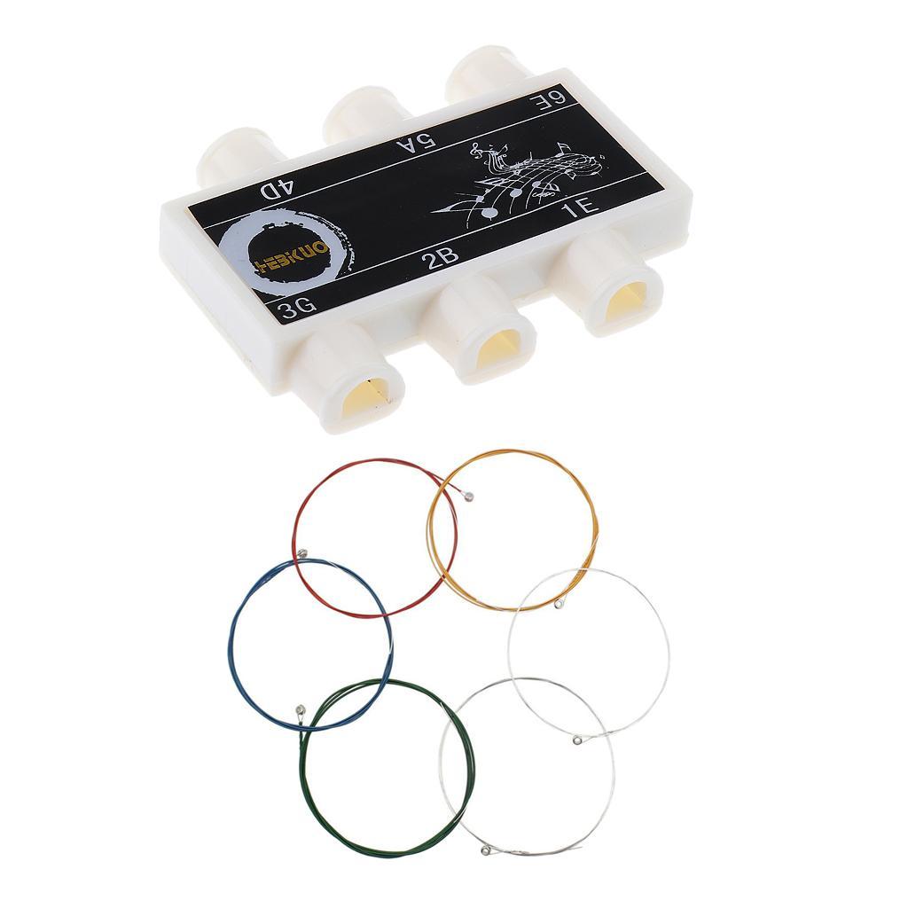 Guitar 6 Tones Pitch Pipe W/ 6pcs Strings Set For Acoustic Guitar Parts