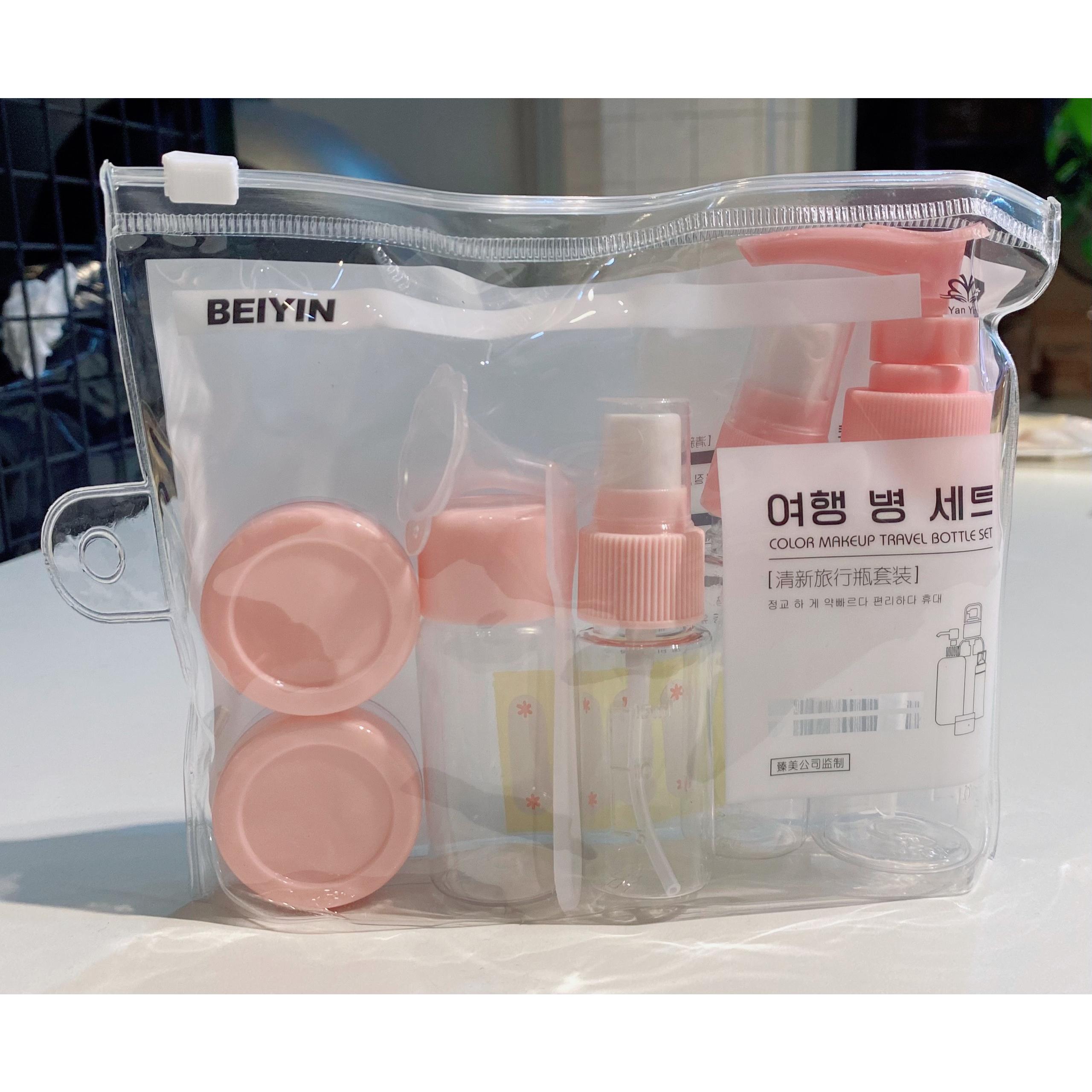 Set 9 và 7 món chiếc mỹ phẩm mini đi du lịch có túi zip đa năng tiện lợi - Hity Beauty