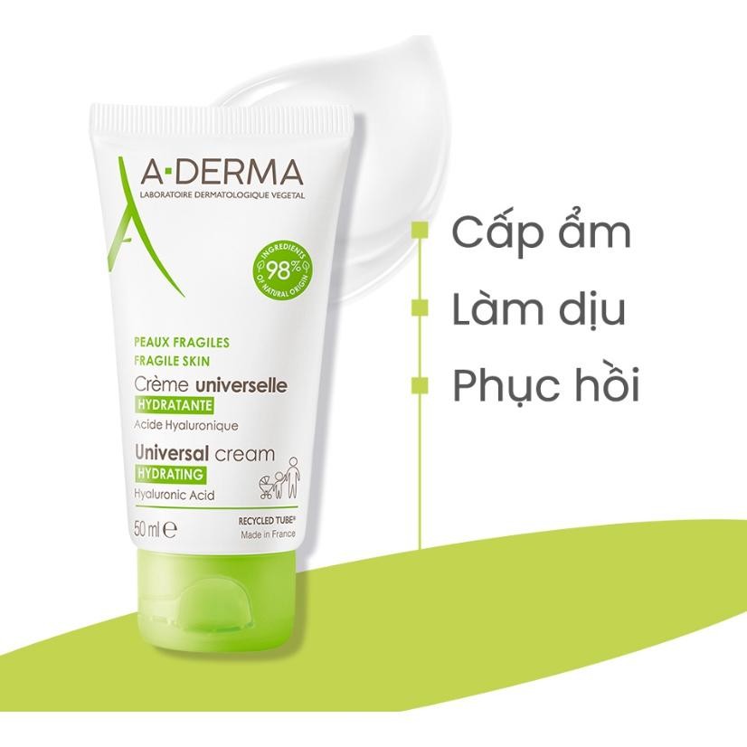Kem dưỡng ẩm hàng ngày cho da mỏng manh A-DERMA UNIVERSAL CREAM HYDRATING 50ml