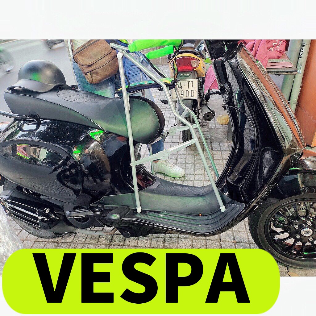 ( CÓ SẴN ) GHẾ NGỒI XE MÁY VESPA , GHẾ GA XẾP SẮT SƠN TĨNH ĐIỆN