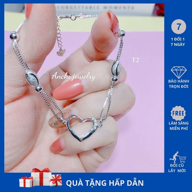 Lắc tay nữ bạc ta nhiều mẫu họa tiết sắc nét trẻ trung AC140