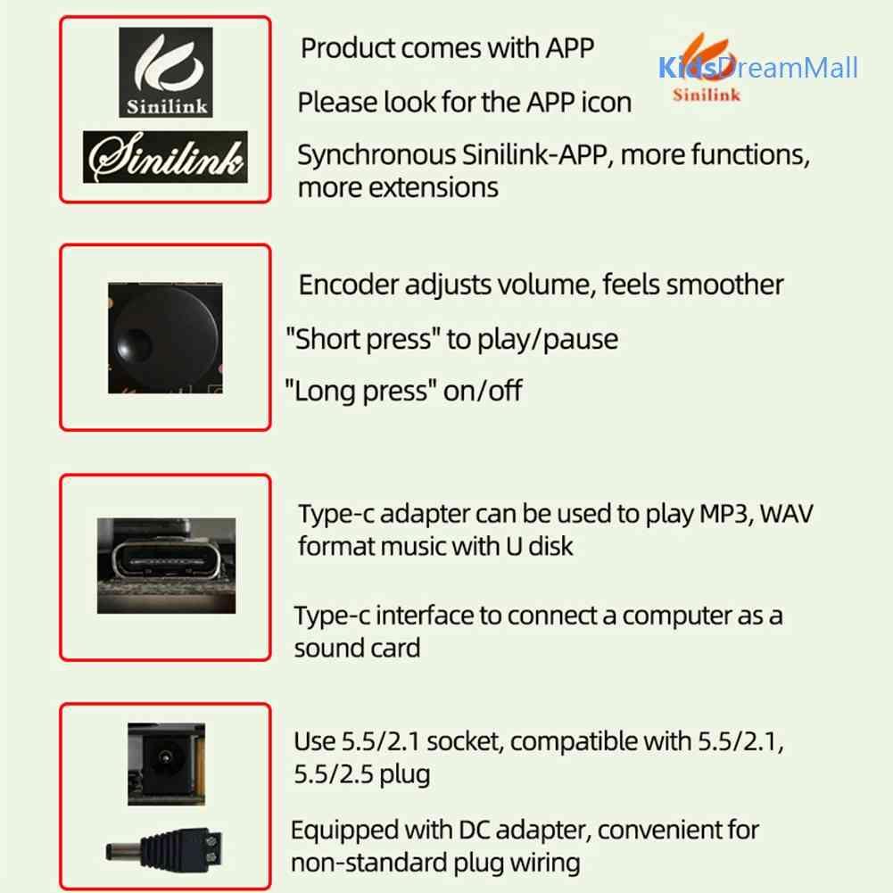 Mới Mô Đun Khuếch Đại Âm Thanh Bluetooth Siêu Trầm XY-AP15H 20Wx2