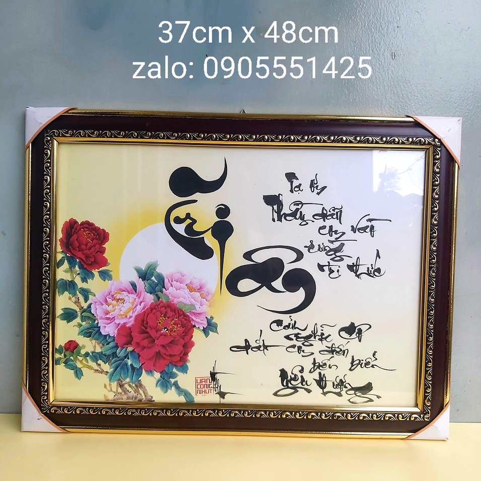 Thư pháp TRI ÂN Thầy cô. Quà tặng 20/11, 8/3, 20/10,  sinh nhật, tết. Kích thước 37cm x 48cm