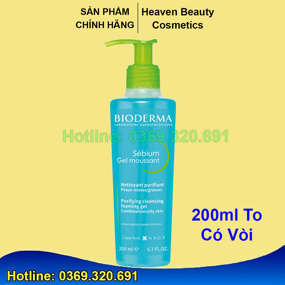 Sữa rửa mặt cho da dầu mụn Bioderma Gel Moussant