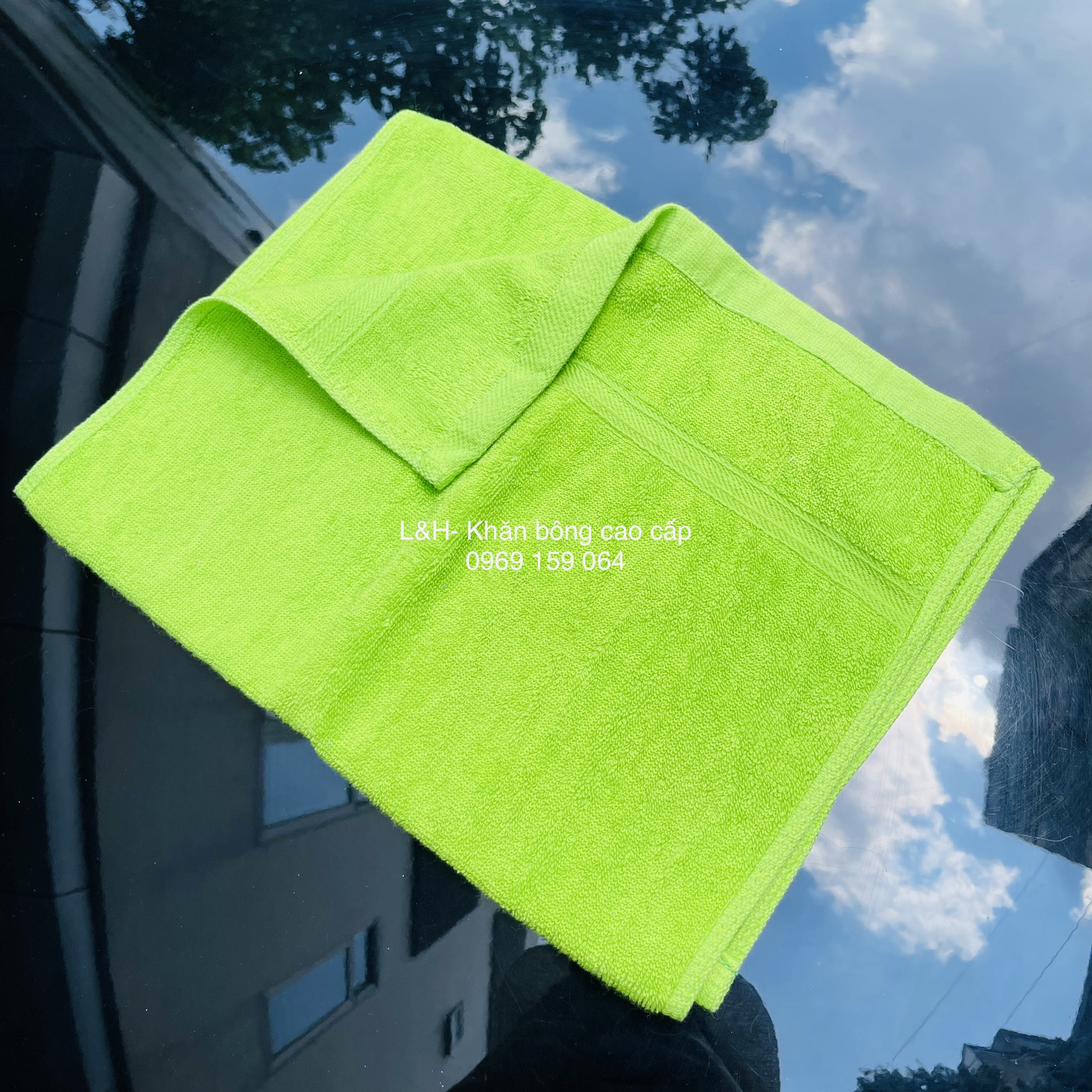 Khăn lau đầu cotton, khăn lau tóc nhiều màu, kt 34*80cm