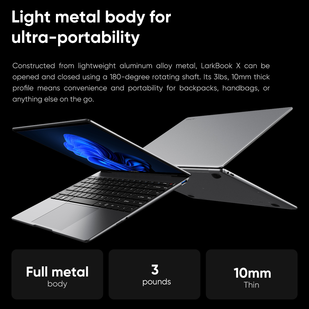 Laptop CHUWI LarkBook X Intel Celeron N5100 Intel UHD Graphics  14inch 8GB 256GB SSD Max 1TB SSD - Hàng Chính Hãng