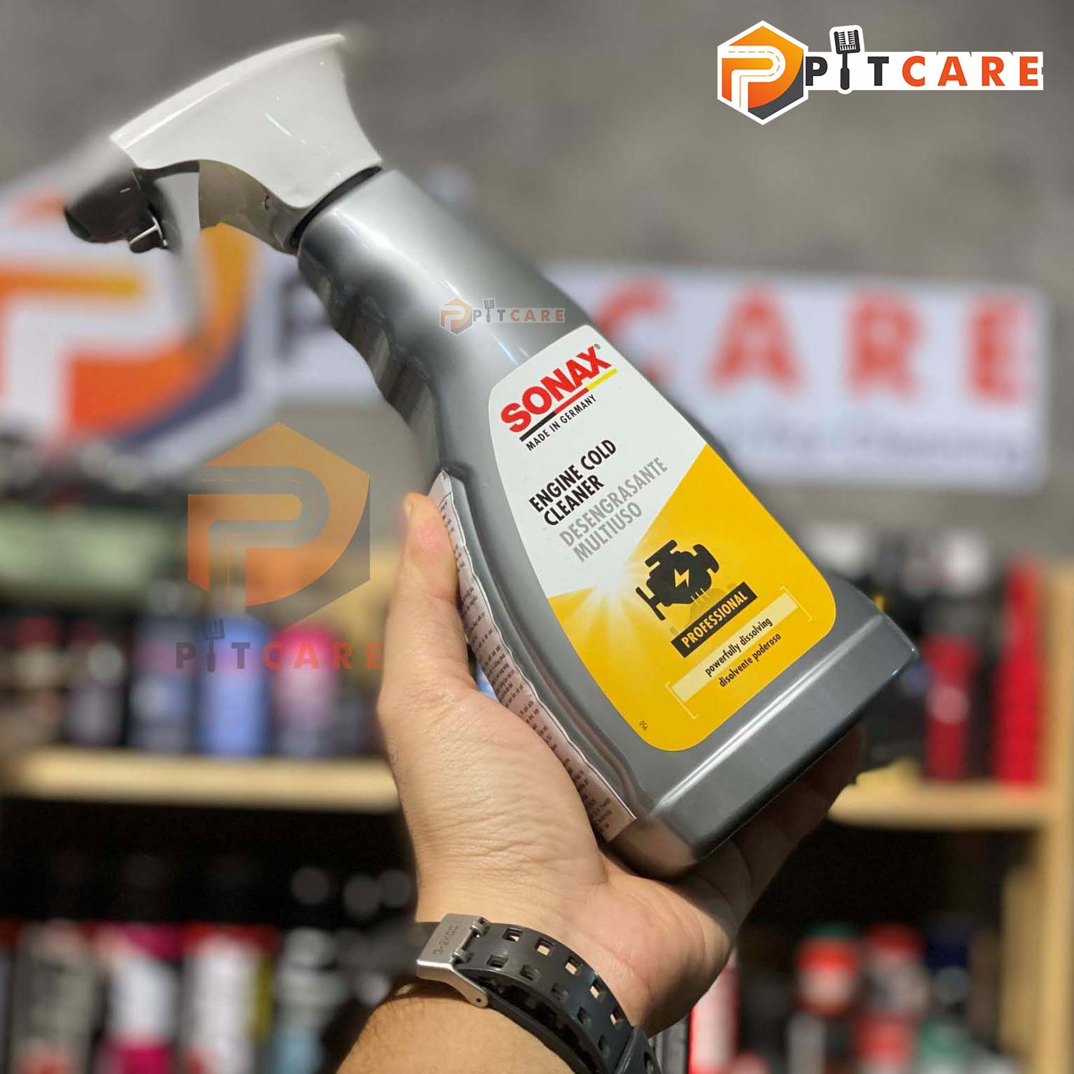 Hình ảnh Shampoo Làm Sạch Khoang Động Cơ Xe SONAX Engine and Cold Cleaner 543200 (500ml)