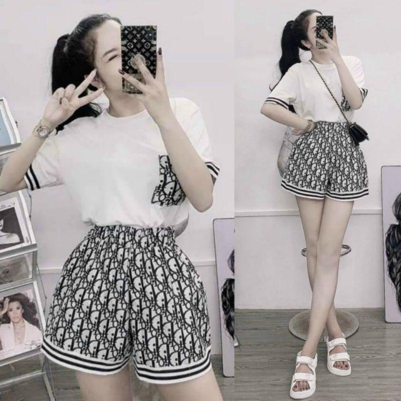 SÉT BỘ THỂ THAO PHỐI TÚI HỌA TIẾT VIỀN SỌC