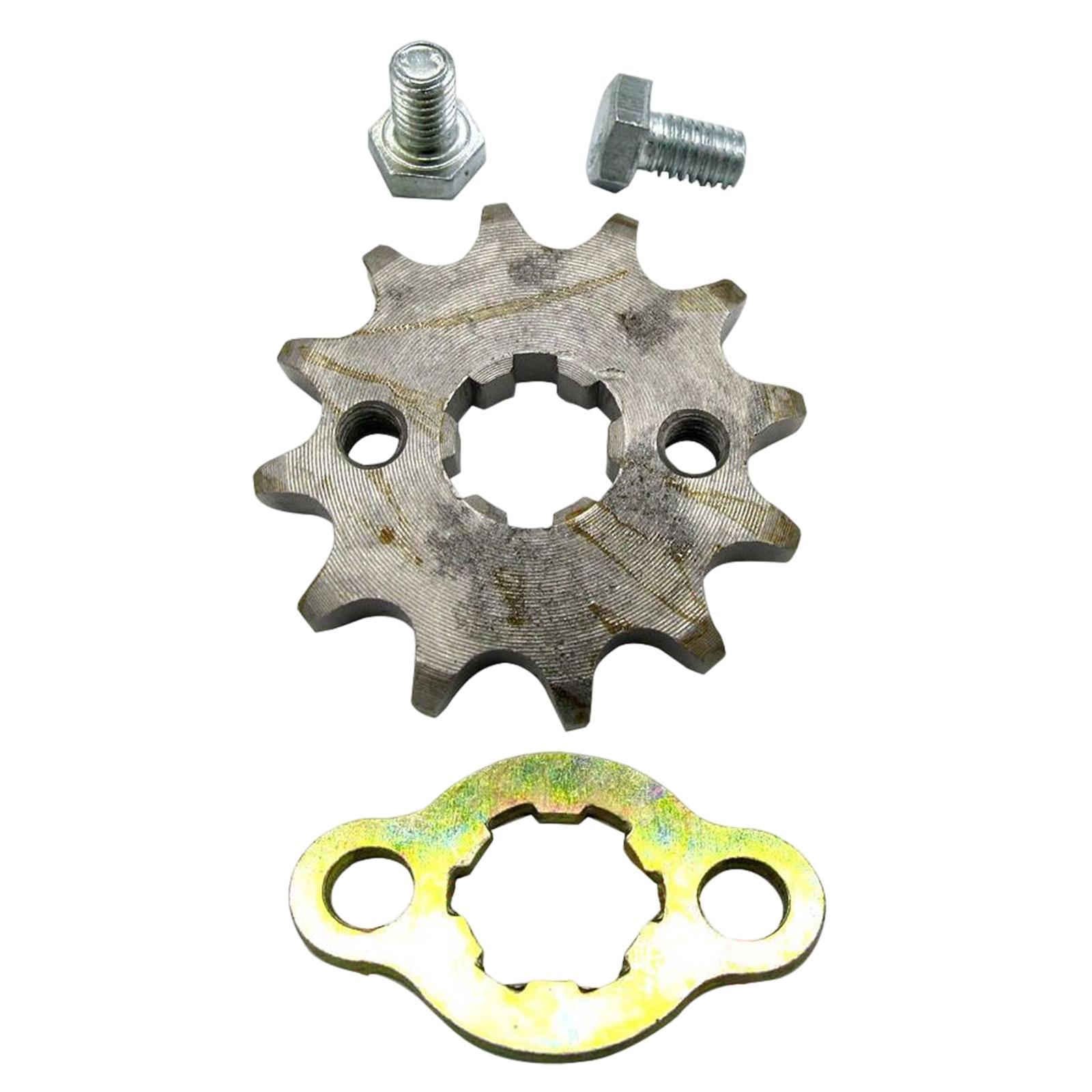 Chain Sprocket 17mm 428 12T Accs Repair Kit Supplies with Sprocket Hole Sprocket Set Replacement Chain Front Sprocket for Motorcycle