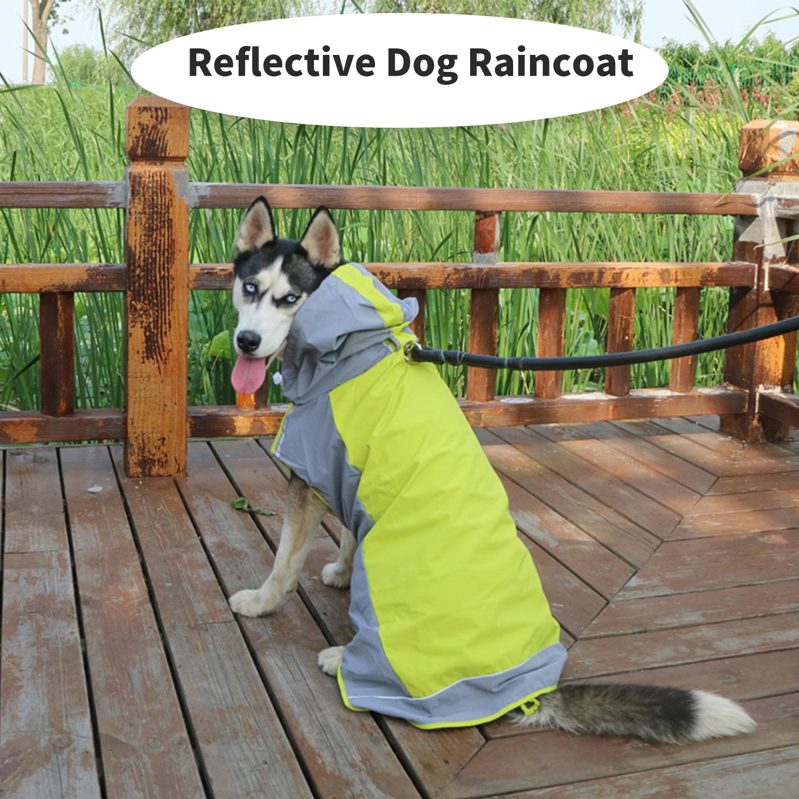 Áo mưa cho chó có mũ trùm đầu, có dây buộc, siêu tiện lợi