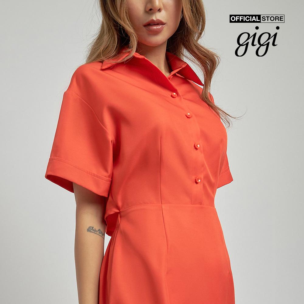 GIGI - Đầm mini sơ mi tay ngắn cổ bẻ hở lưng thời trang G2101D221103