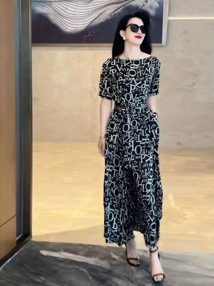 Đầm chữ form rộng cột eo