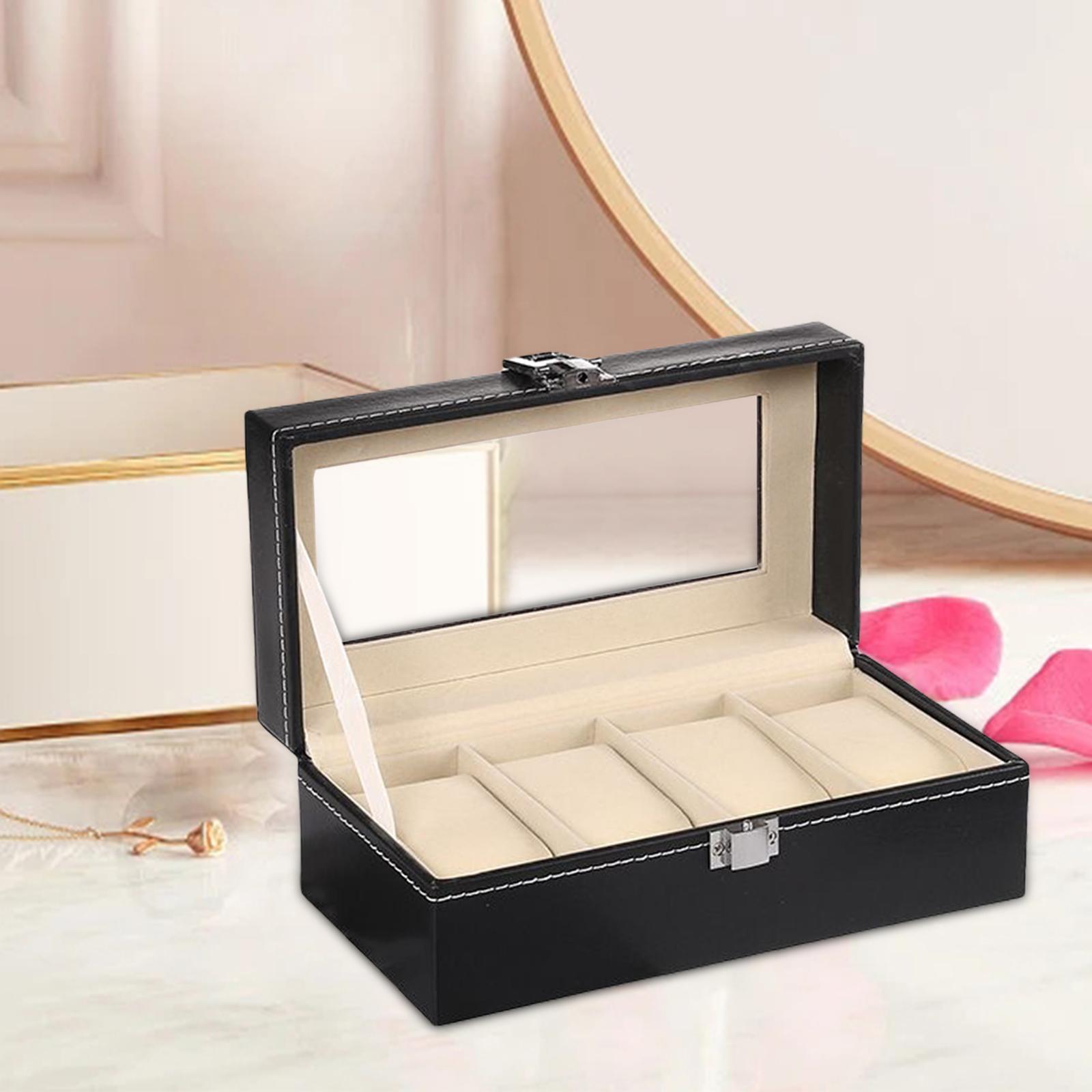 Watch Box, Elegant Portable Watch Collection Box Case Organizer for Storage and Display for Men & Women