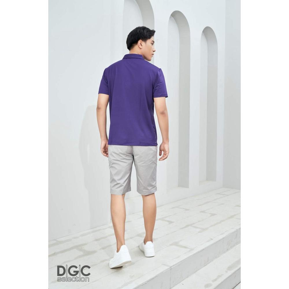 Áo Polo Nam ngắn tay phối màu đen trắng DGC vải Polyester thoáng mát dáng Regular Fit DGC - SAP2020M