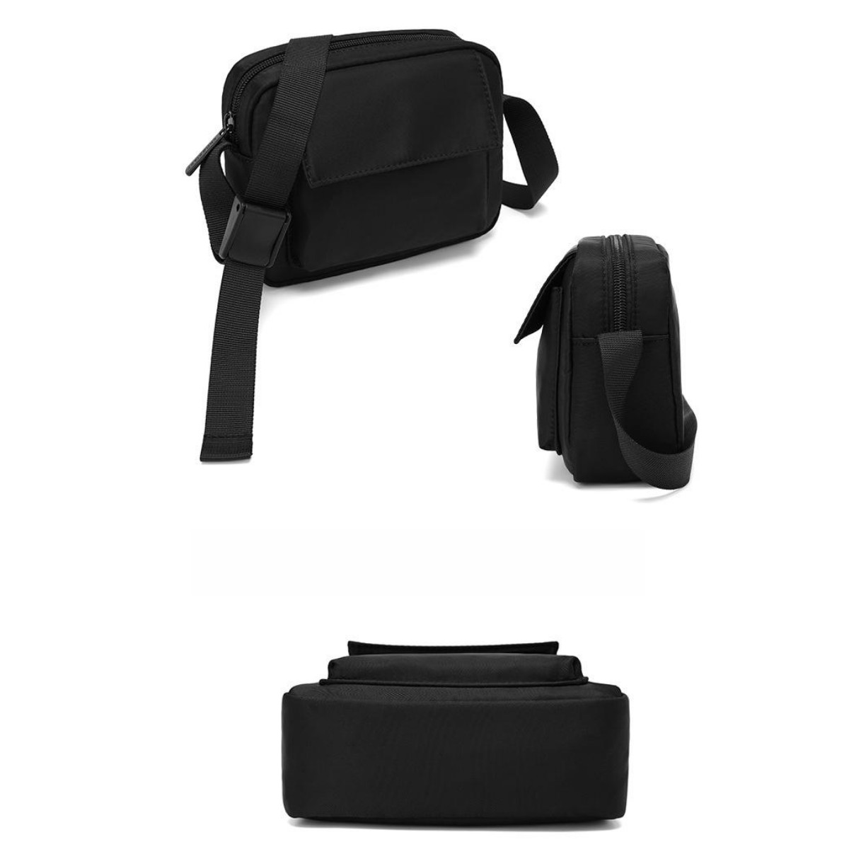 Túi đeo chéo nam thời trang phong cách basic chống nước form đứng chắc chắn TD50 thiết kế sang trọng độc đáo nắp đậy vuông vắn vải