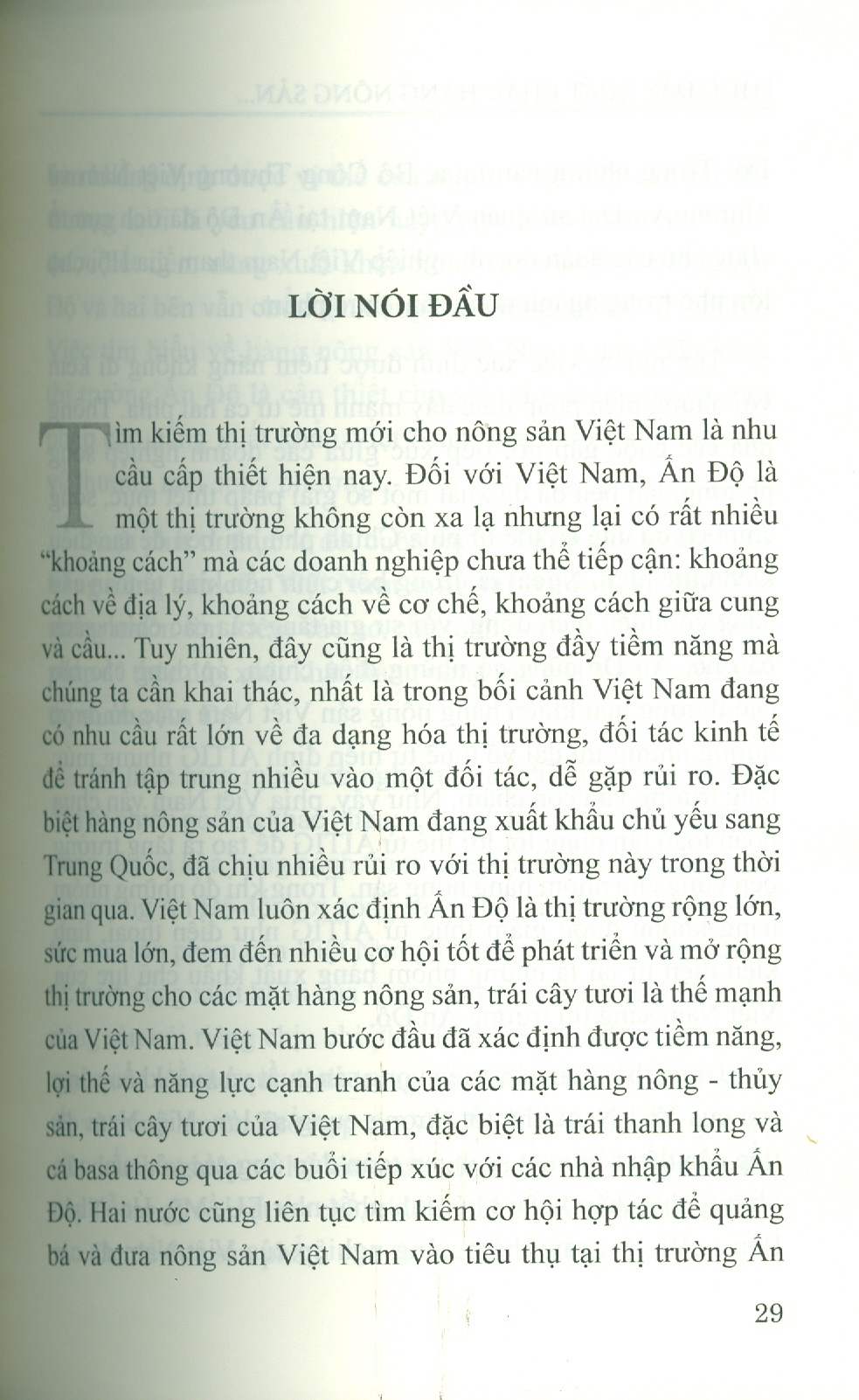Thúc Đẩy Xuất Khẩu Hàng Nông Sản Của Việt Nam Sang Thị Trường Ấn Độ (Sách chuyên khảo) -  PGS. TS. Nguyễn Xuân Trung chủ biên