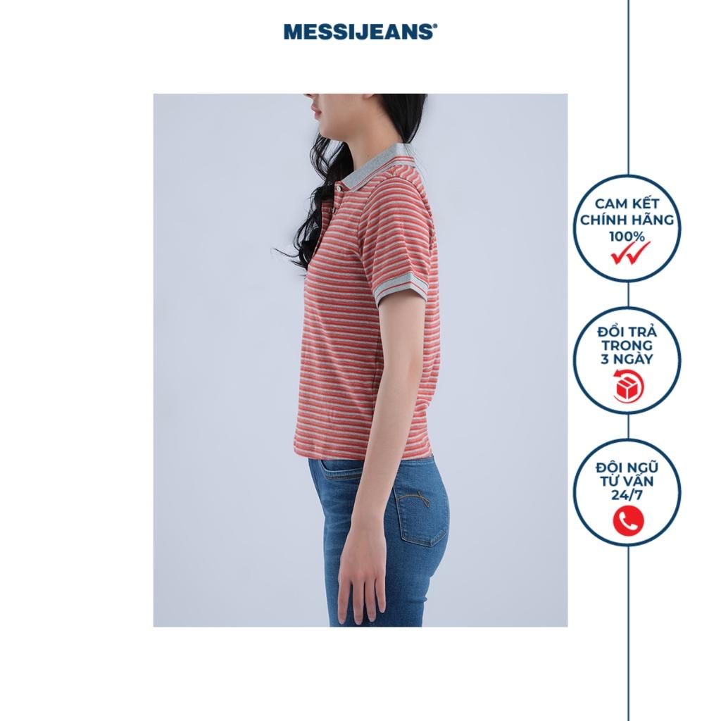 Áo thun polo nữ sọc ngang MESSI WTB0112-20