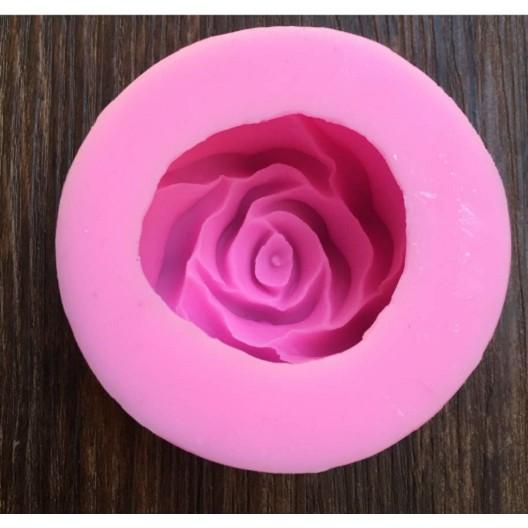 Khuôn silicon làm rau câu làm bánh 4d mẫu hoa hồng xòe MS2091