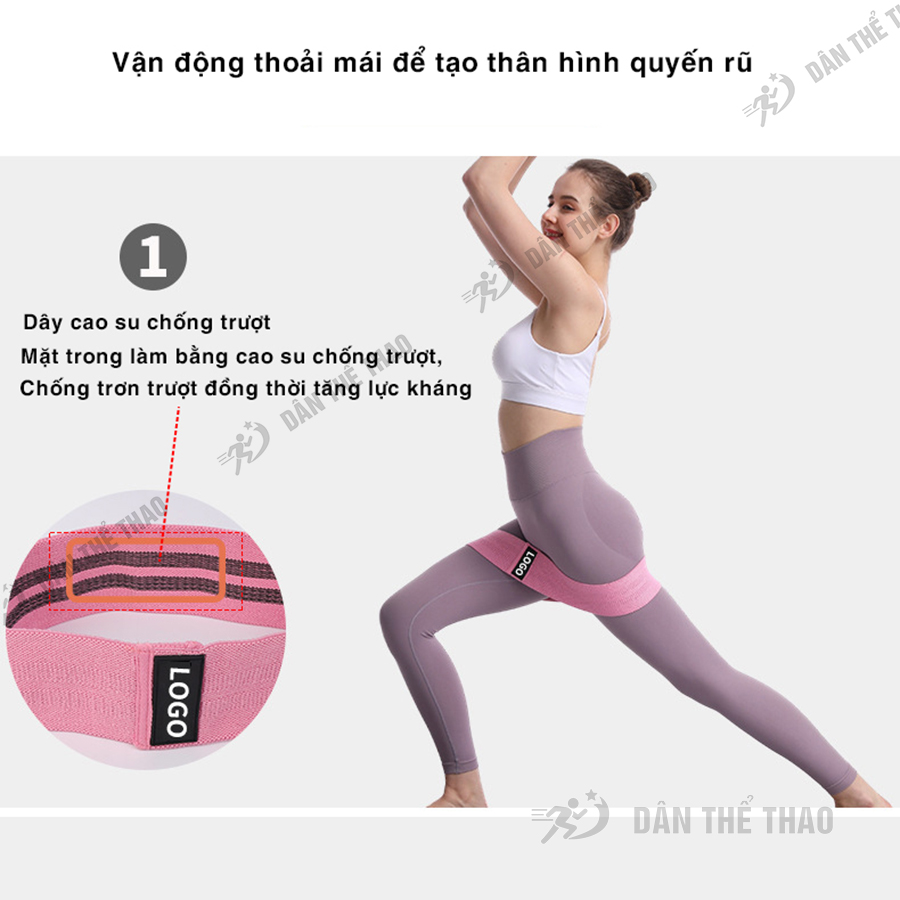 Dây kháng lực minibrand tập mông W8 GYM - Dây kháng lực tập gym đàn hồi bền bỉ kiến tạo body chuẩn