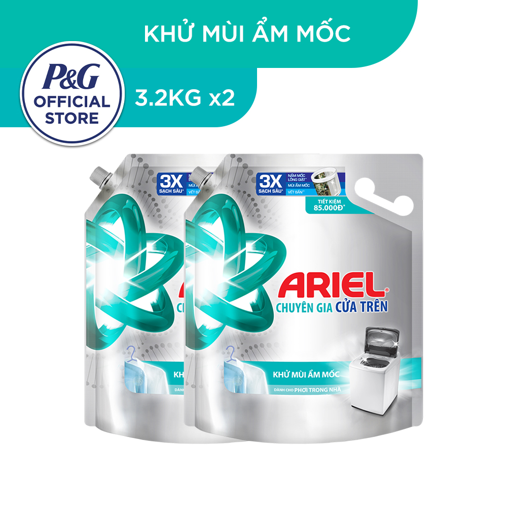 Combo 2 Nước Giặt ARIEL Matic Chuyên Gia Cửa Trên Túi 3.25KG/3.2KG