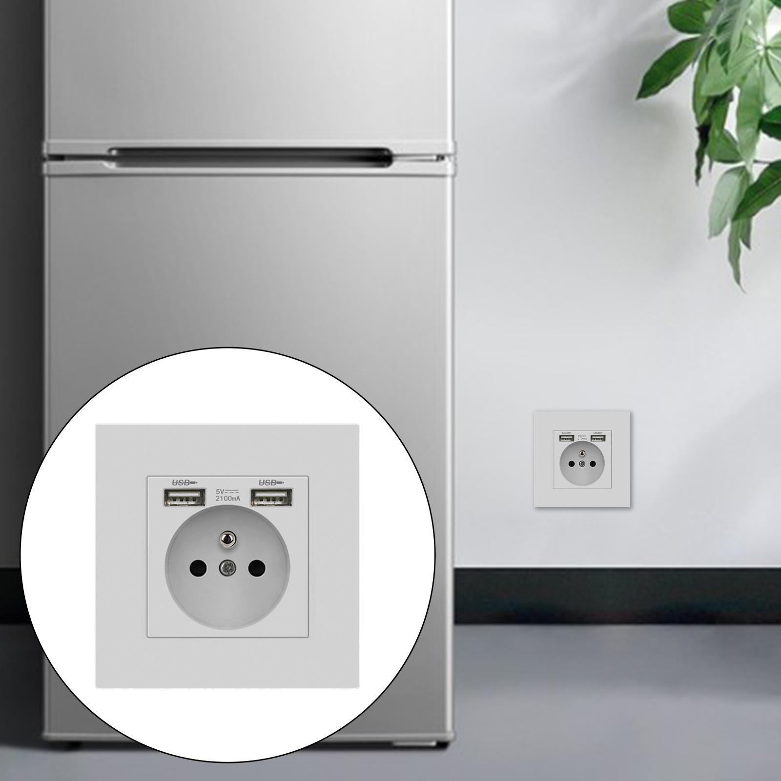 Wall USB Power Socket Charging Port Socket with USB for Household Appliances