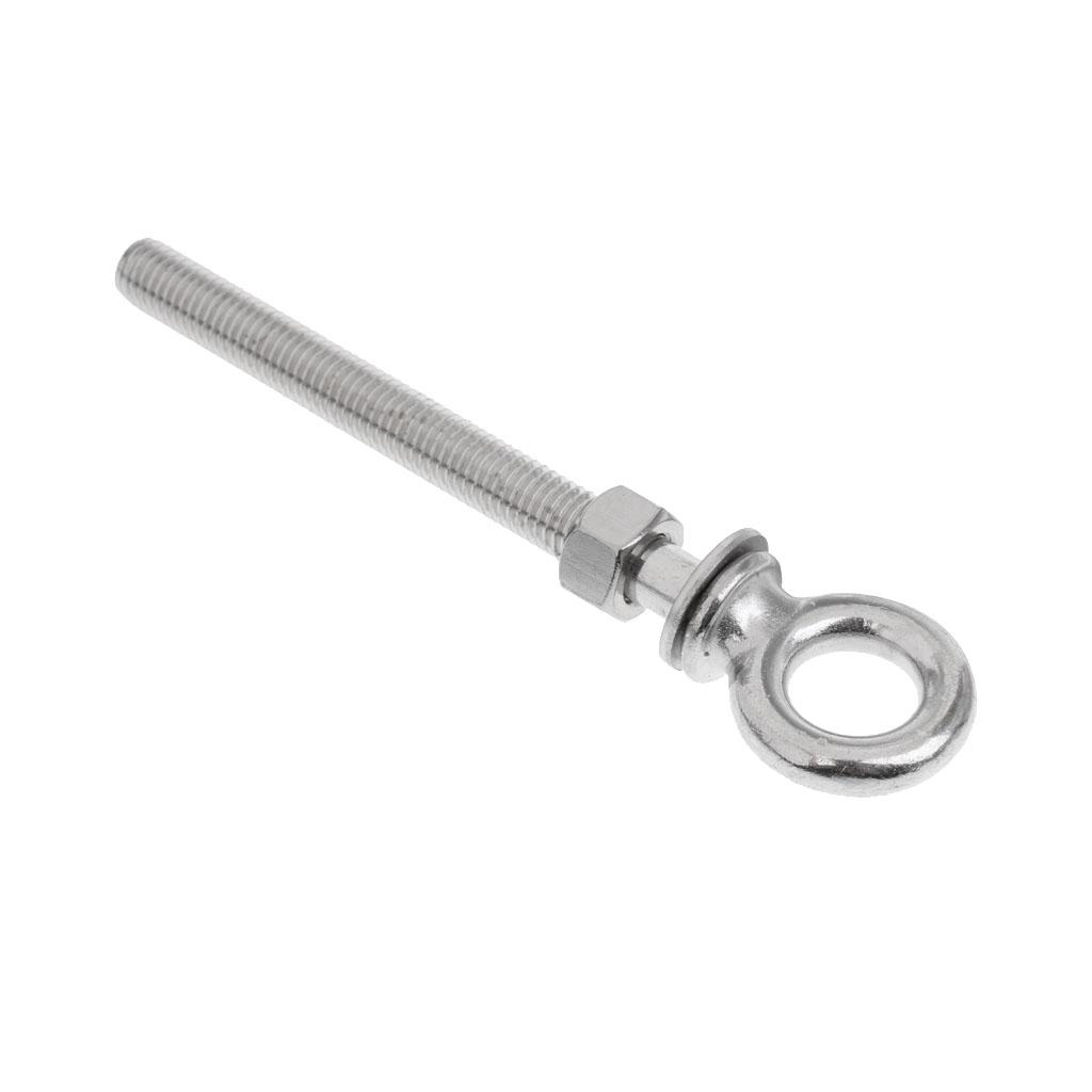 4x316 Stainless Steel Long Lifting Eye with Nut And Washer M12 X 120mm
