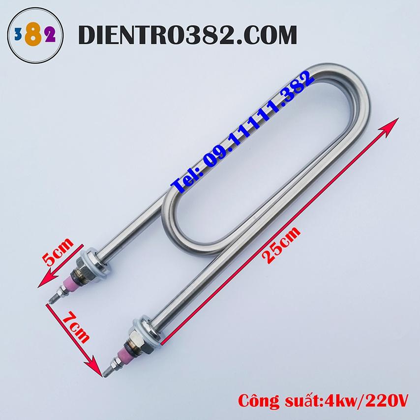 May so nhiệt u kép dài 40cm, may so cho tủ cơm công nghiệp chất liệu inox 304
