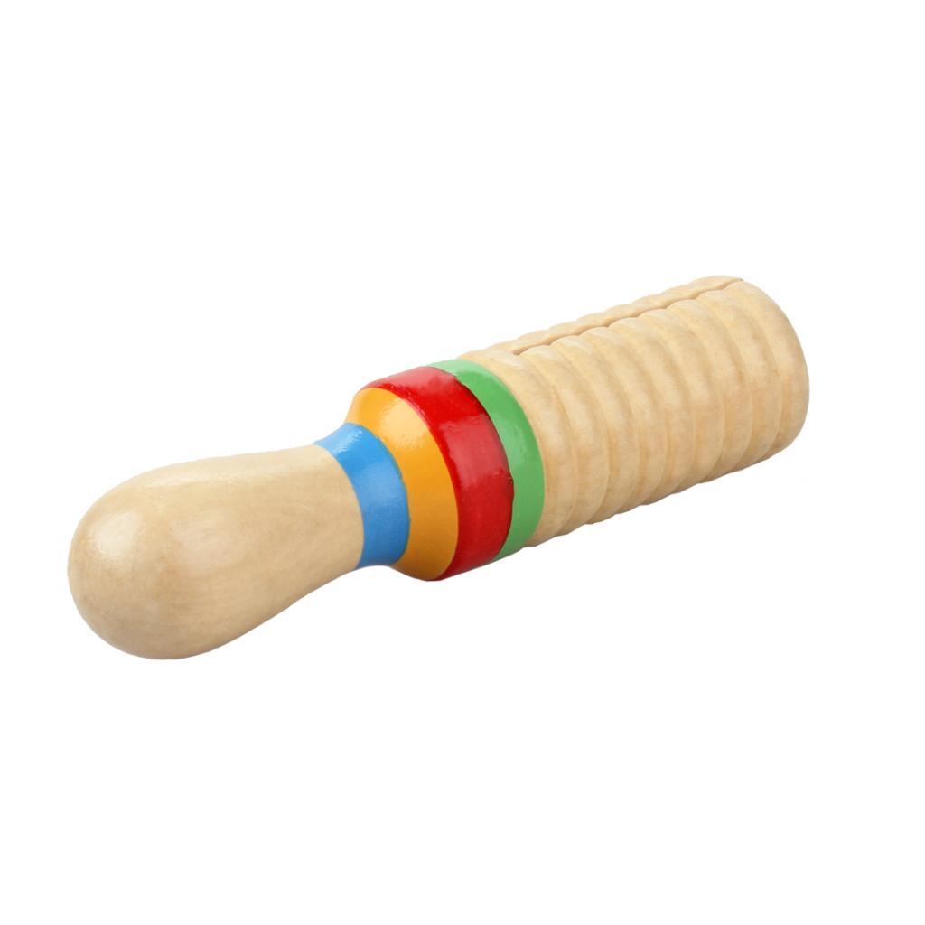 Wood Wooden   Block & Mallet for Children Kids Percussion Instrument Toy