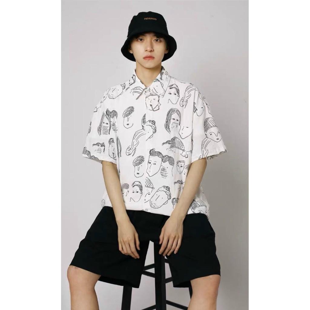 ÁO SƠ MI UNISEX HỌA TIẾT NAM NỮ