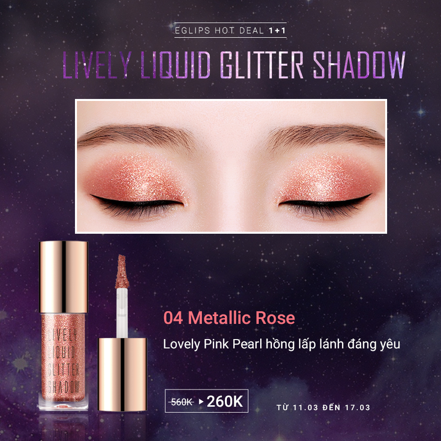 Nhũ mắt gel Eglips Lively Liquid Glitter Shadow 4g