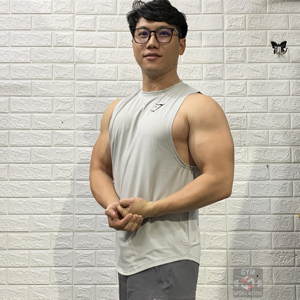 Áo tank top nam thể thao ba lỗ tập gym thoáng mát chất thun lạnh 4 chiều tank Gymshark