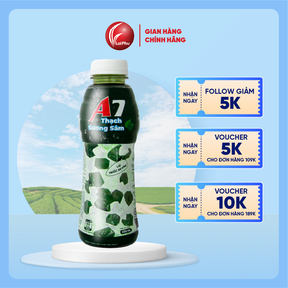 Nước Sương Sâm A7 Chai 450ml - Lốc 6 Chai
