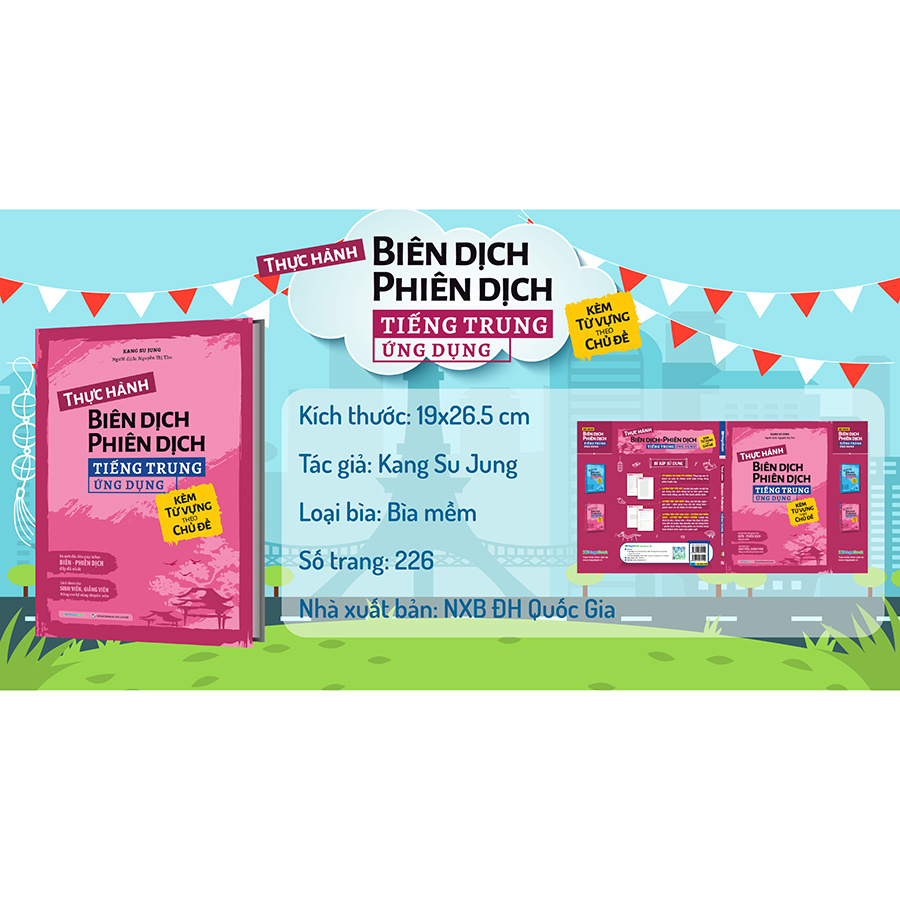 Combo Kỹ năng - Thực hành Biên dịch - Phiên dịch tiếng Trung ứng dụng (kèm từ vựng theo chủ đề)
