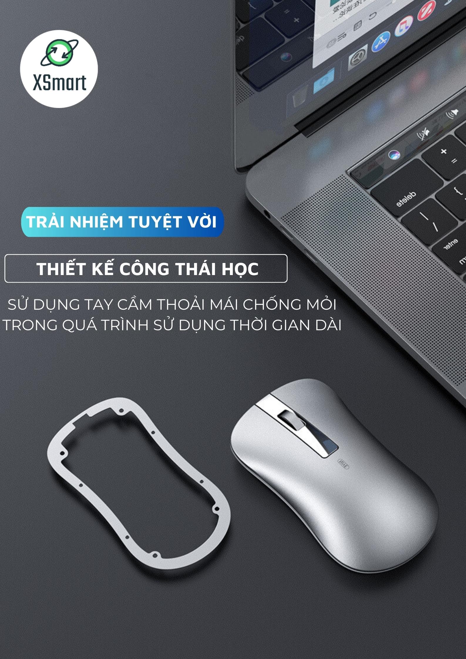 Chuột Bluetooth Không Dây Pin Sạc M500 Wireless 2 Chế Độ, Thiết Kế Mỏng Nhẹ-Hàng Chính Hãng