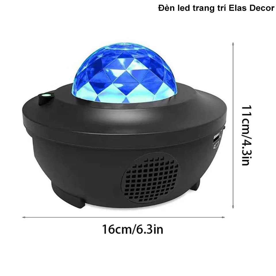 Đèn trang trí chiếu sao tích hợp loa bluetooth phát nhạc, đèn trang trí sân khấu, phòng ngủ có điều khiển từ xa phiên bản PREMIUM