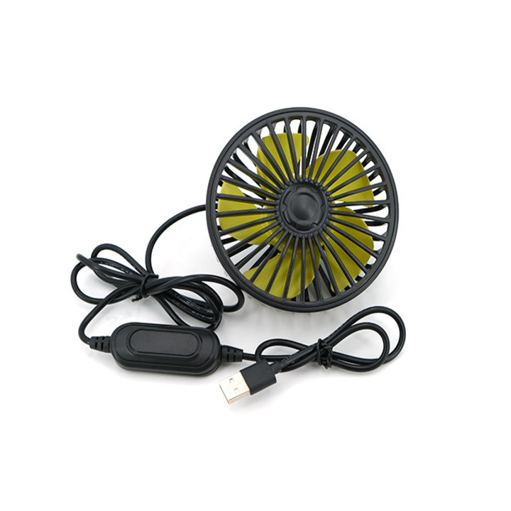 Quạt máy đơn mini dùng cho gắn taplo và kính xe ô tô, bàn làm việc F403