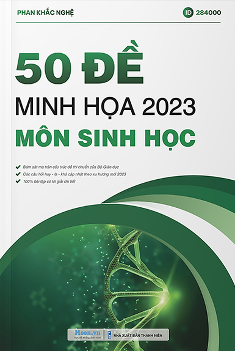 50 Đề Minh Họa 2023 Môn Sinh Học + Tặng Phiếu Trắc Nghiệm 40 Câu  _MOON