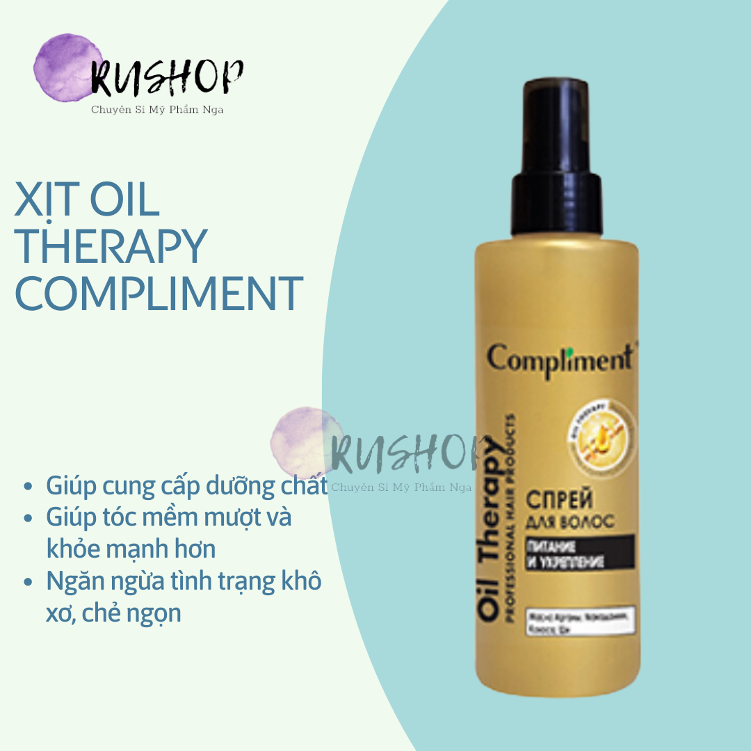 Xịt Dưỡng Tóc Compliment Oil Therapy Argan