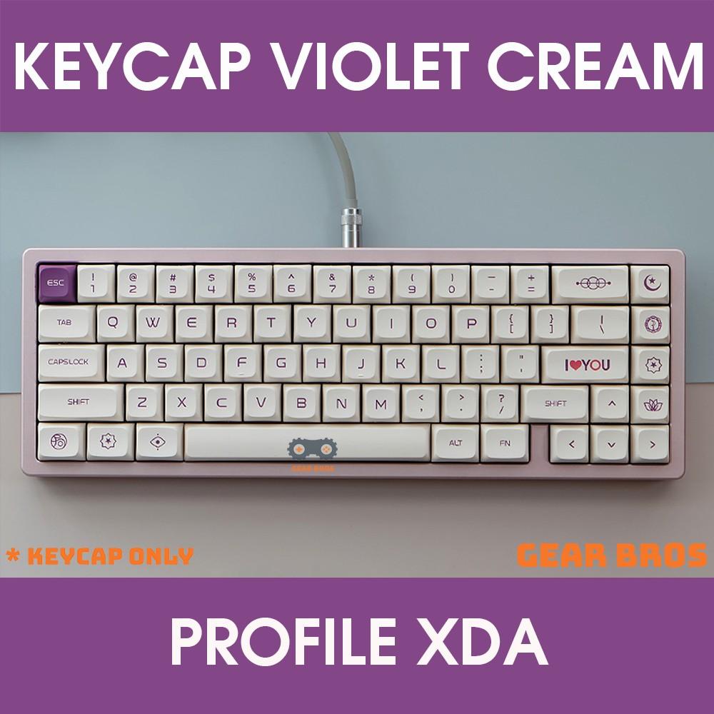 Keycap Violet On Cream Magical Cho Bàn Phím Cơ Chất Liệu Thick PBT Profile XDA In Dyesub 137 Phím | Gearbros